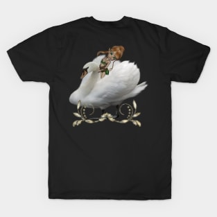 Beautiful white swan with cute fairy T-Shirt